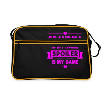 Grandma is my name Spoiler is my Game - Retro Bag - black/gold - Front