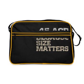 45 ACP, size matters guns t-shirt (subdued) - Retro Bag - black/gold - Front