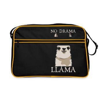 Non Llama Drama - Sac Retro - noir/or - Devant