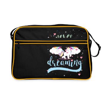 Ne jamais arrêter Dreaming - UNICORN - Sac Retro - noir/or - Devant