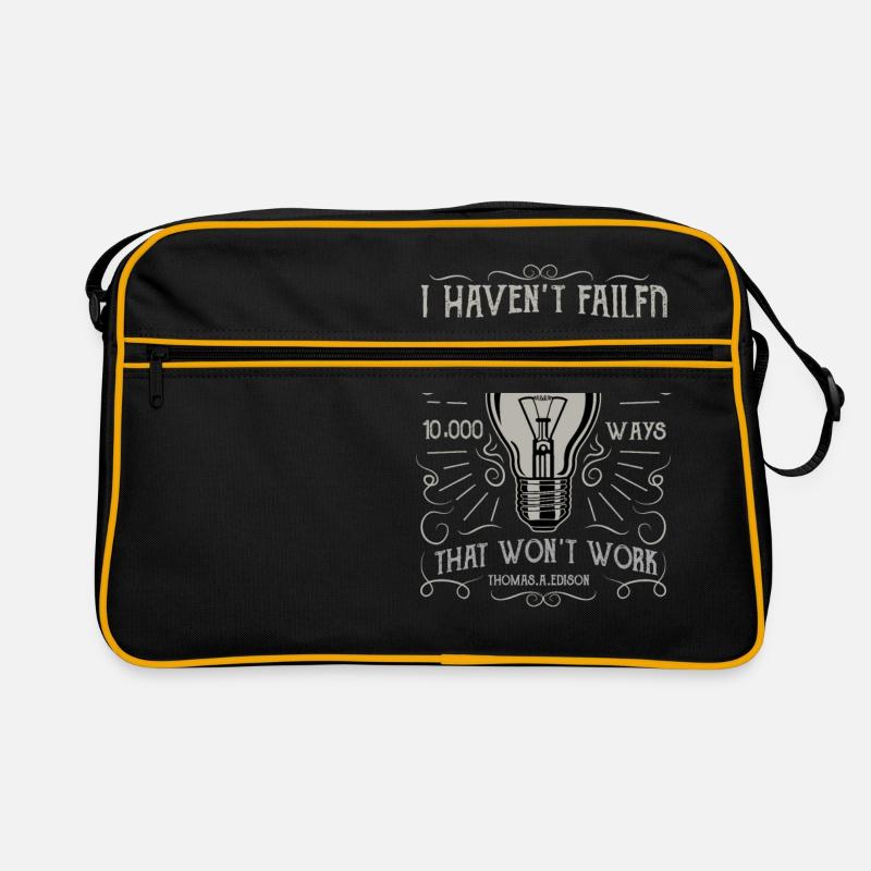 Thomas Edison's genial saying. Retro Bag
