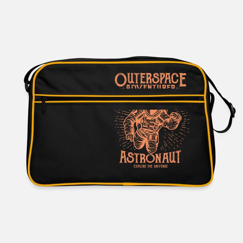 L'astronaute. aventurier de l'espace extra-atmosphérique! - Sac Retro - noir/or