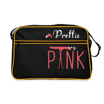 Flamingo - Pretty in Pink - Retro Bag - black/gold - Front