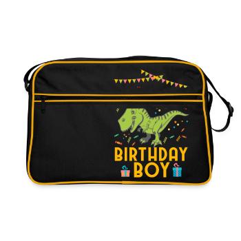 Birthday Boy - 3. Geburtstag - Retro Tasche - Schwarz/Gold - Vorne