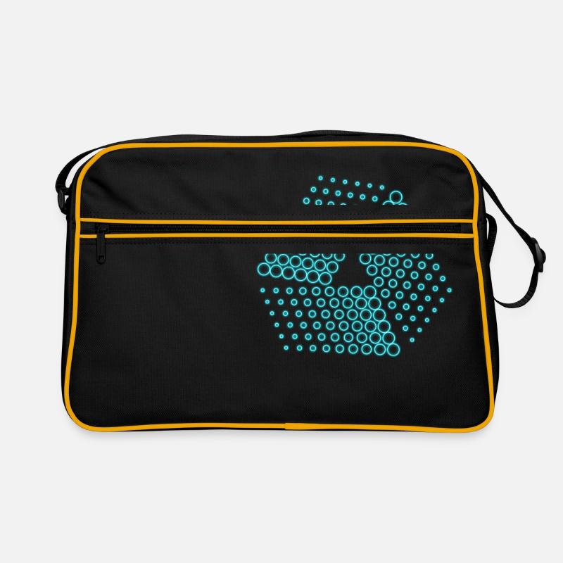 abstrakte punkte - Retro Tasche - Schwarz/Gold
