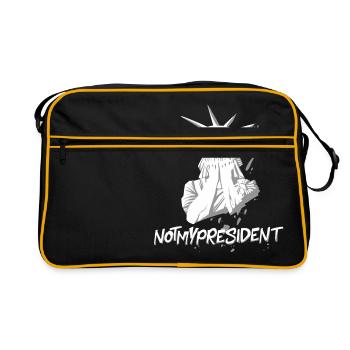 Not My President Funny Anti  Femenist - Sac Retro - noir/or - Devant