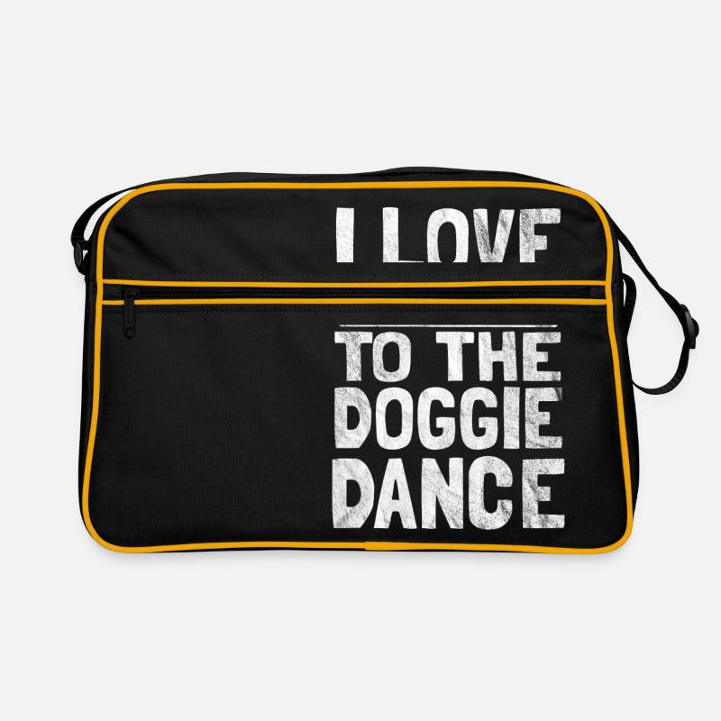 J'adore la danse de mon chien - Sac Retro - noir/or