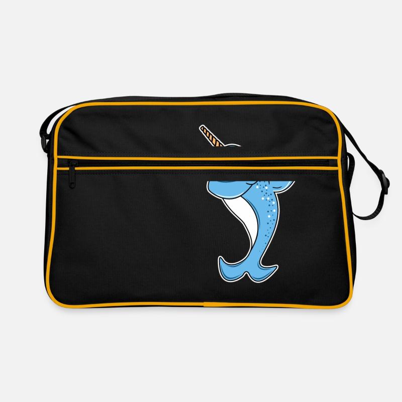 Funny Narwhal Dab Retro Bag