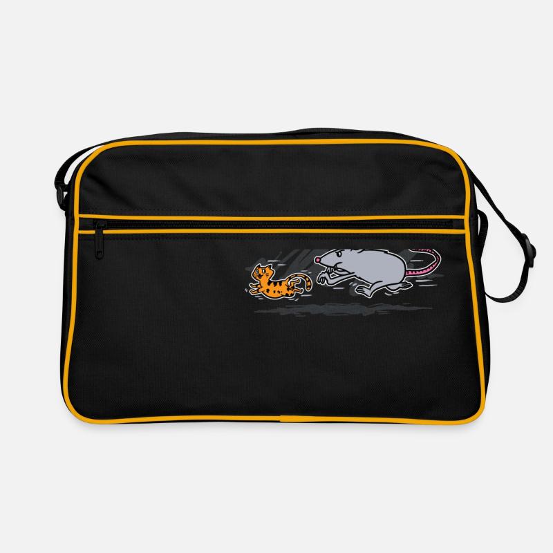 Mouse chasing cat gift Retro Bag