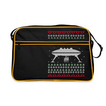 UFO Ugly Xmas Sweater Gift Christmas - Retro Bag - black/gold - Front