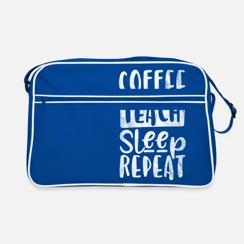 Coffee, Teaching, Sleep, Repeat - Gift Retro Bag