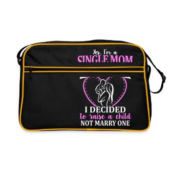 Single Mom - Single mother - Retro Bag - black/gold - Front