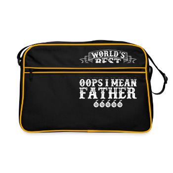 Das größte Farter der Welt - Retro Tasche - Schwarz/Gold - Vorne