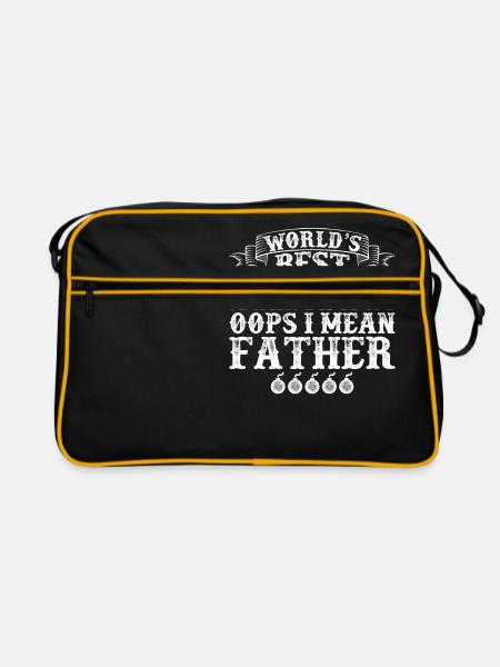 Das größte Farter der Welt - Retro Tasche - Schwarz/Gold - Vorne