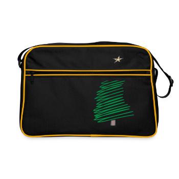 Arbre de Noël - Sac Retro - noir/or - Devant