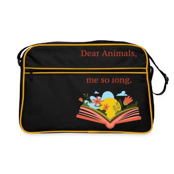 Es tut mir leid, dass es so lange dauerte | Vegan - Retro Tasche - Schwarz/Gold - Vorne
