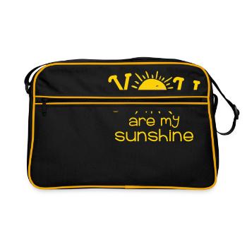 Vous êtes mon rayon de soleil - Sac Retro - noir/or - Devant
