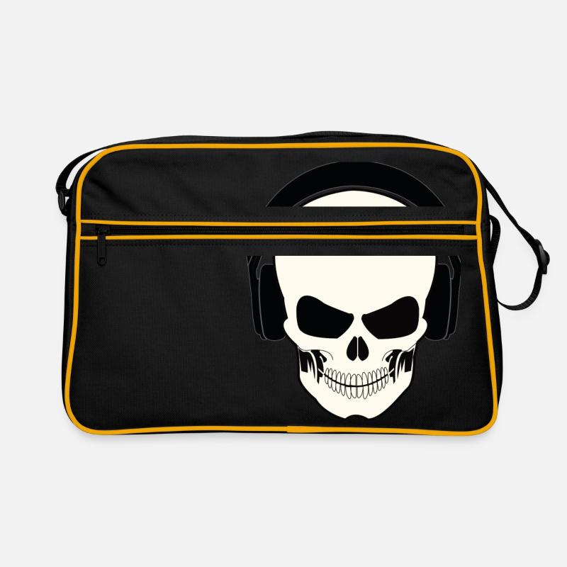 Schädel und Helm Retro Tasche