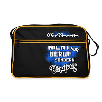 Kellnerin - eine Berufung - Retro Tasche - Schwarz/Gold - Vorne