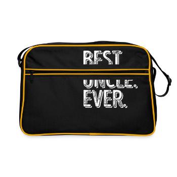 Bester Onkel aller Zeiten - Retro Tasche - Schwarz/Gold - Vorne
