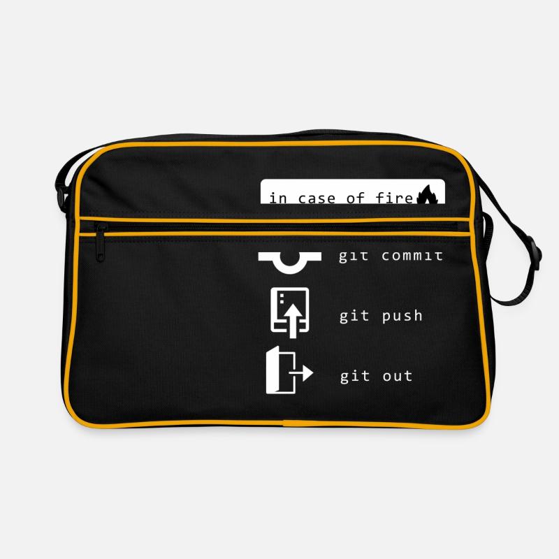 Programmeurs, développeurs, informaticiens, développeurs - Sac Retro - noir/or