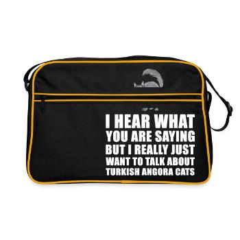 Angora turc Cat cadeau mignon - Sac Retro - noir/or - Devant
