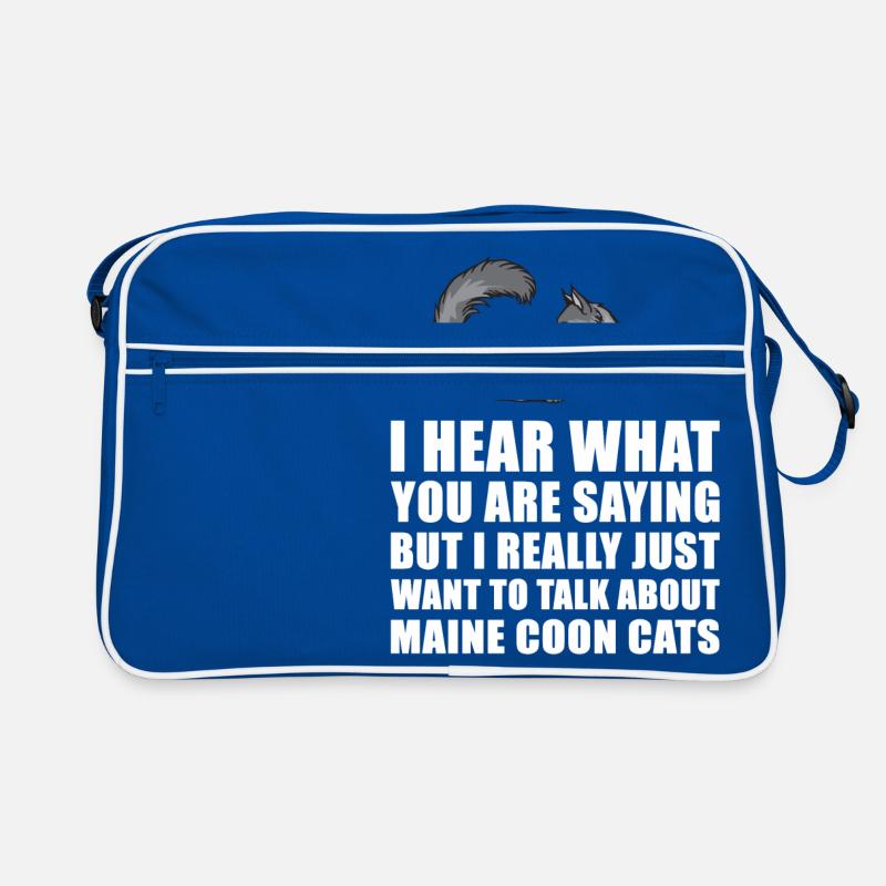 Maine Coon Cat cadeau mignon Sac Retro