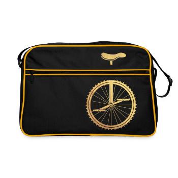 Gold unicycle - Retro Bag - black/gold - Front