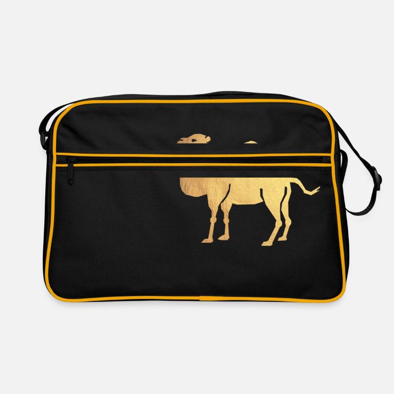 gold kamel Retro Tasche