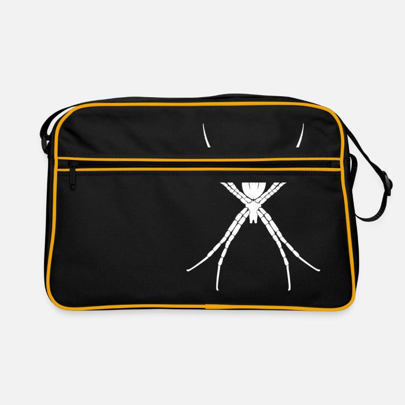spinne - Retro Tasche - Schwarz/Gold