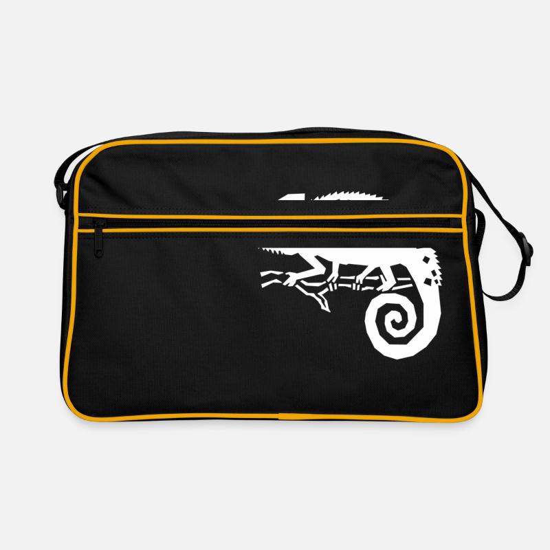 chamäleon - Retro Tasche - Schwarz/Gold