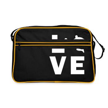 aimer le football - Sac Retro - noir/or - Devant