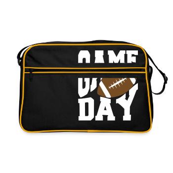 Football American USA US Christmas Xmas Superbowl - Retro Bag - black/gold - Front