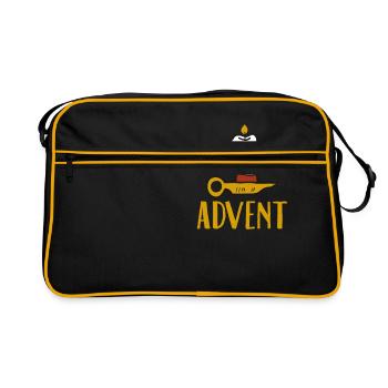 Advent One Candle Saison de Noël Countdown Cool - Sac Retro - noir/or - Devant