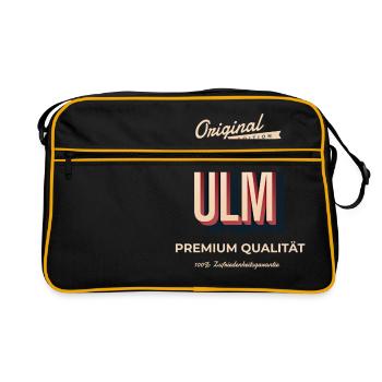 Ulm - Retro Tasche - Schwarz/Gold - Vorne