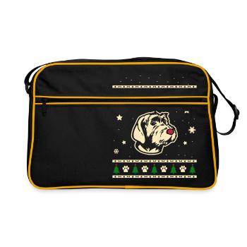 Griffon Korthals Cadeau de Noël - Sac Retro - noir/or - Devant