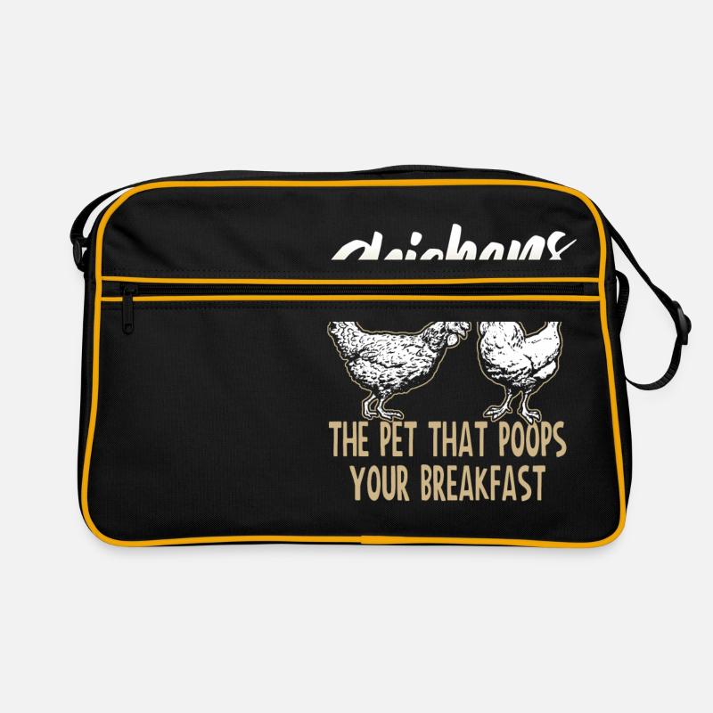 Chickens Poop Your Breakfast Tee Shirt Gift Retro Bag