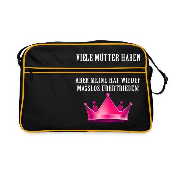 Viele Mütter haben schöne Töchter - Retro Tasche - Schwarz/Gold - Vorne