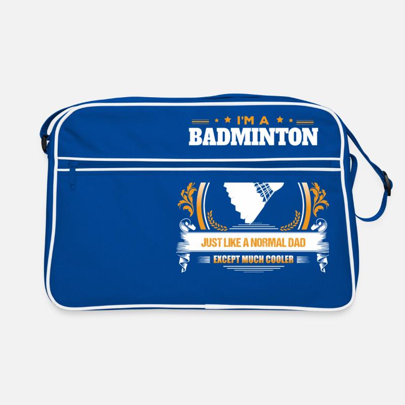 Badminton-Vati-Hemd-Geschenk-Idee Retro Tasche