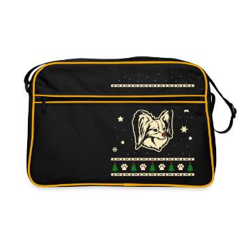 Papillon Weihnachtsgeschenk - Retro Tasche - Schwarz/Gold - Vorne