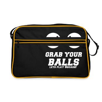 squash - Retro Tasche - Schwarz/Gold - Vorne