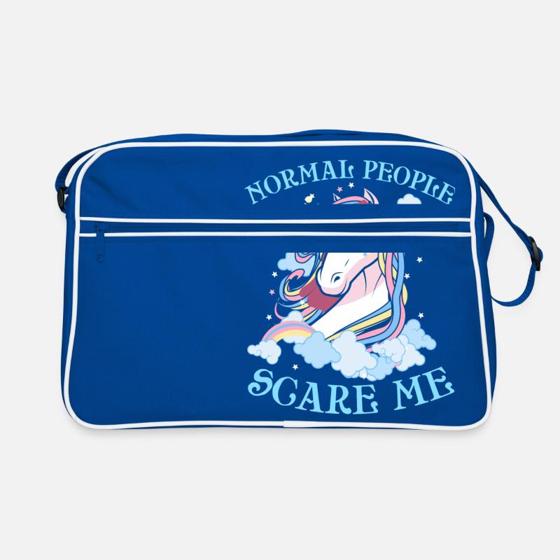 Einhorn Geschenk Normal People Scare Me Retro Bag