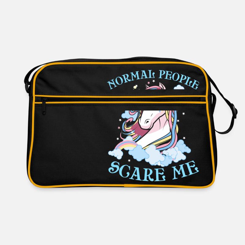 Einhorn Geschenk Normal People Scare Me Sac Retro