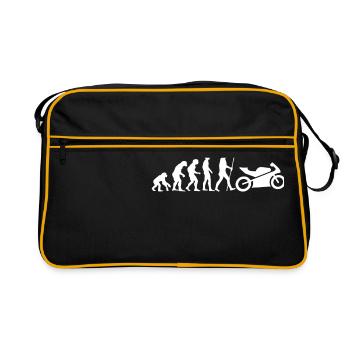 The evolution of humanity is the motorcycle - Retro Bag - black/gold - Front