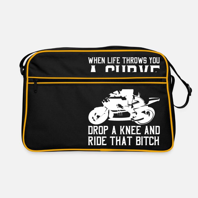 Motorrad - Motorradfahrer - Biker - Geschenk Retro Tasche