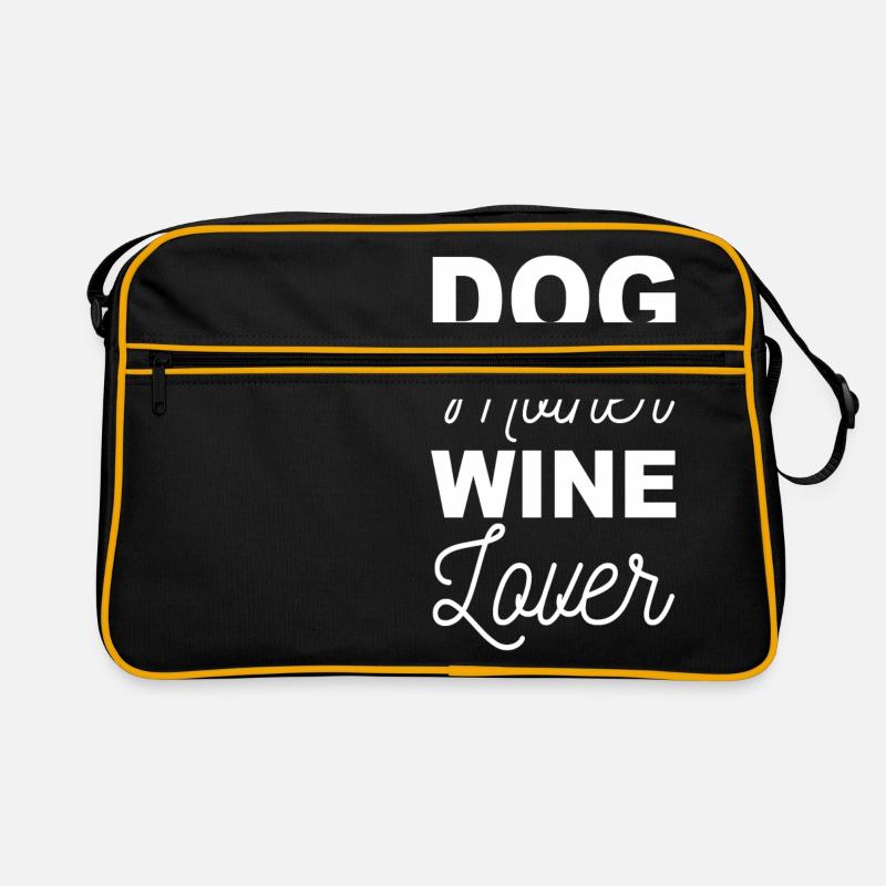 Hund Mutter Weinliebhaber Retro Tasche
