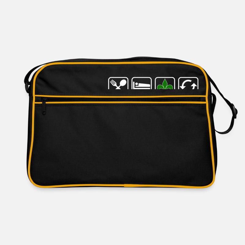 Eat Sleep Scout Repeat Retro Tasche