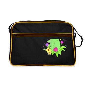 Dwarf Parrot Parakeet Parrots Inseparable - Retro Bag - black/gold - Front