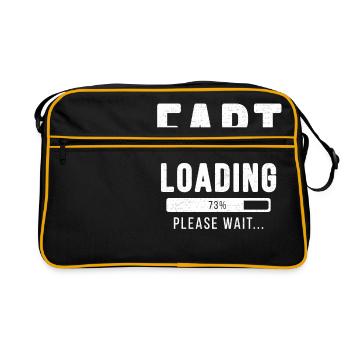 Fart loading... please wait! | Fart Shirt - Retro Tasche - Schwarz/Gold - Vorne