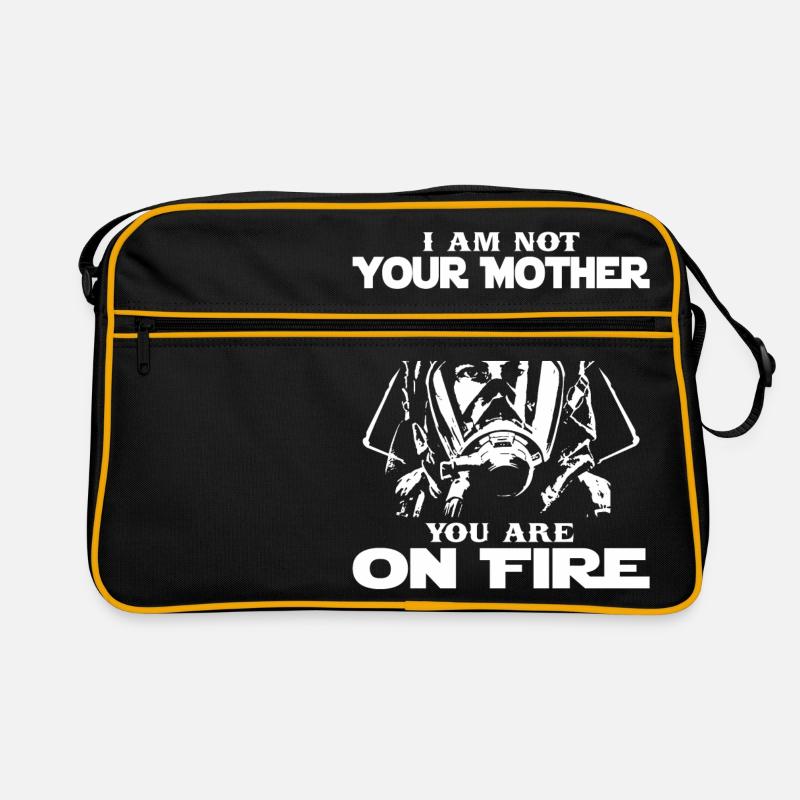Fire fireman firefighter wife gift Retro Bag